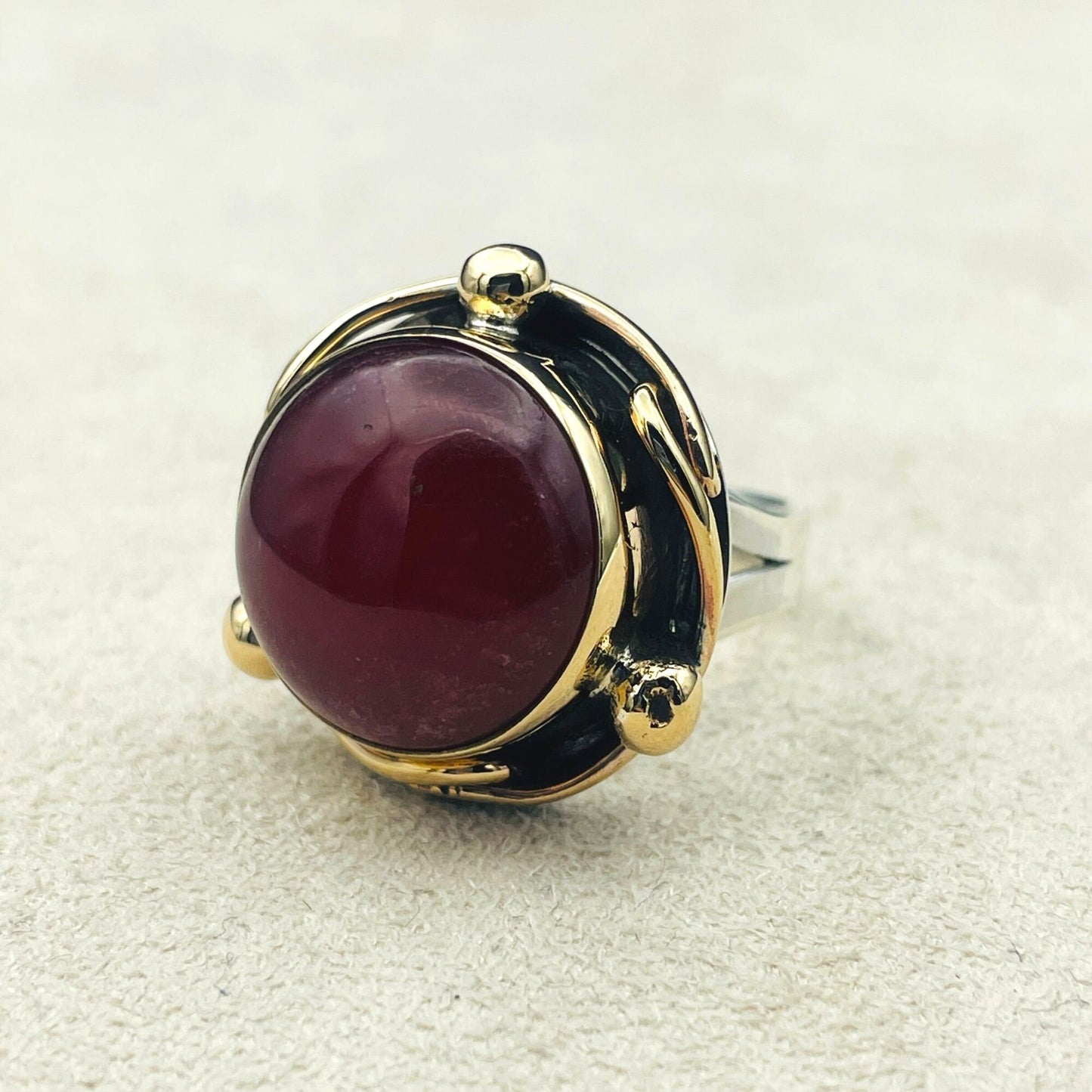 Agate Stone Ring Women, Burgundy Stone Ring Ladies, Vintage Handmade Silver Ring, 925 Sterling Silver, Authentic Silver Ring, Gift For Her