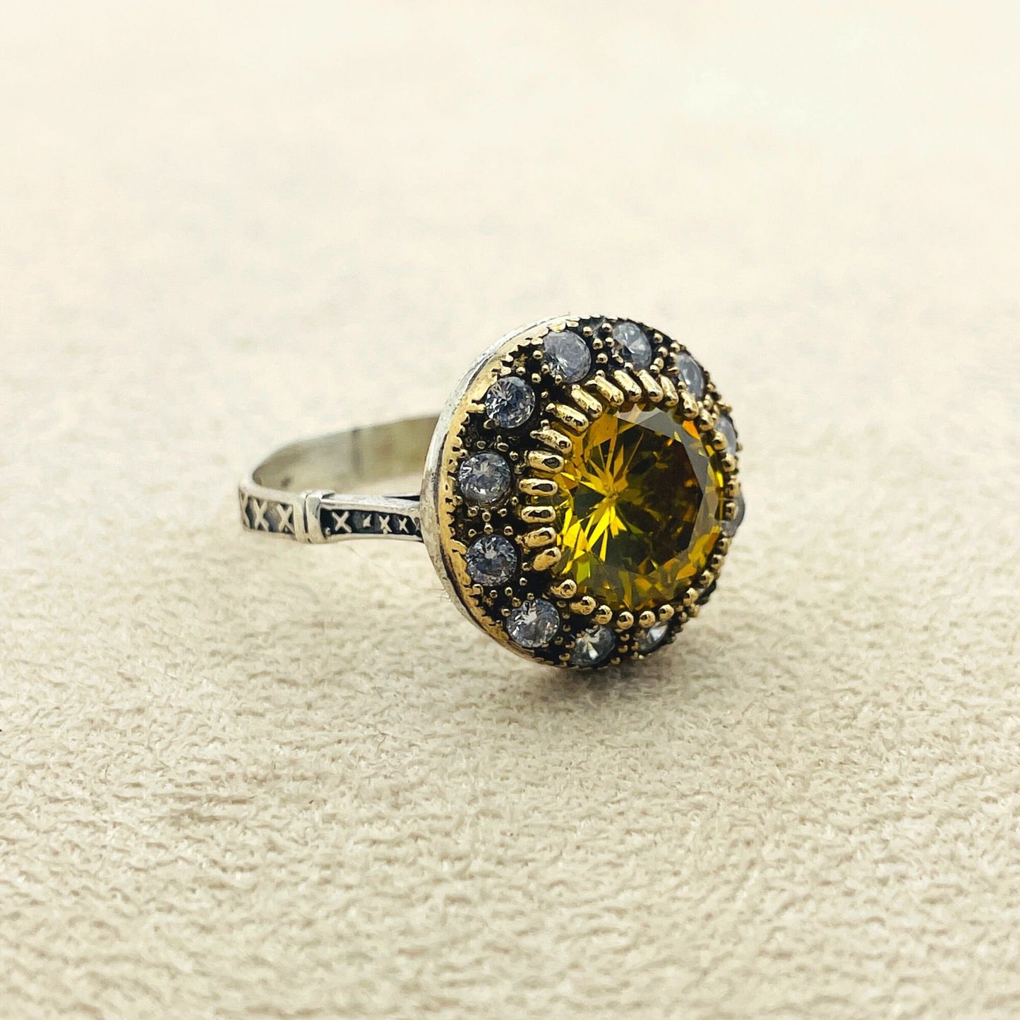 Yellow Citrine Stone Ring Womens, Handmade Silver Ring, Ladies Silver Ring, Authentic Women Ring, 925 Sterling Silver,Gift Ring For Women