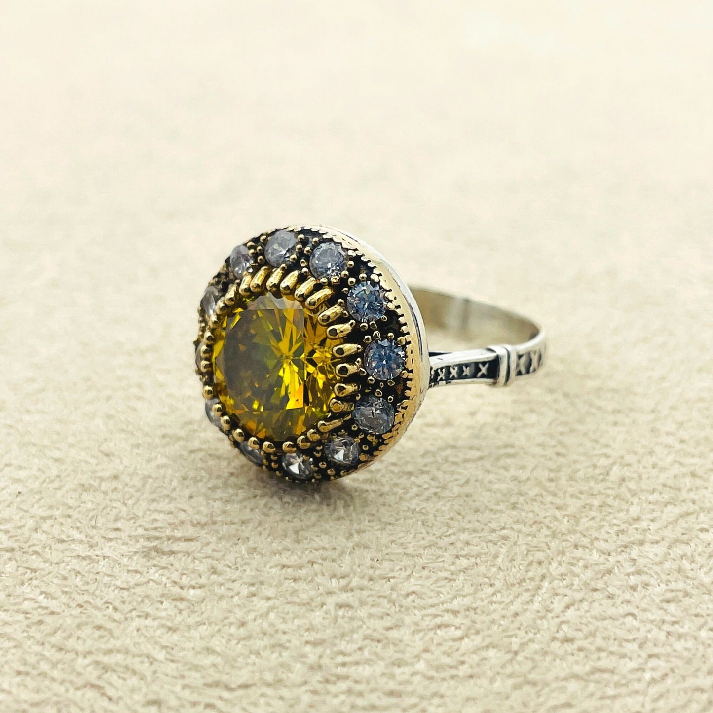 Yellow Citrine Stone Ring Womens, Handmade Silver Ring, Ladies Silver Ring, Authentic Women Ring, 925 Sterling Silver,Gift Ring For Women