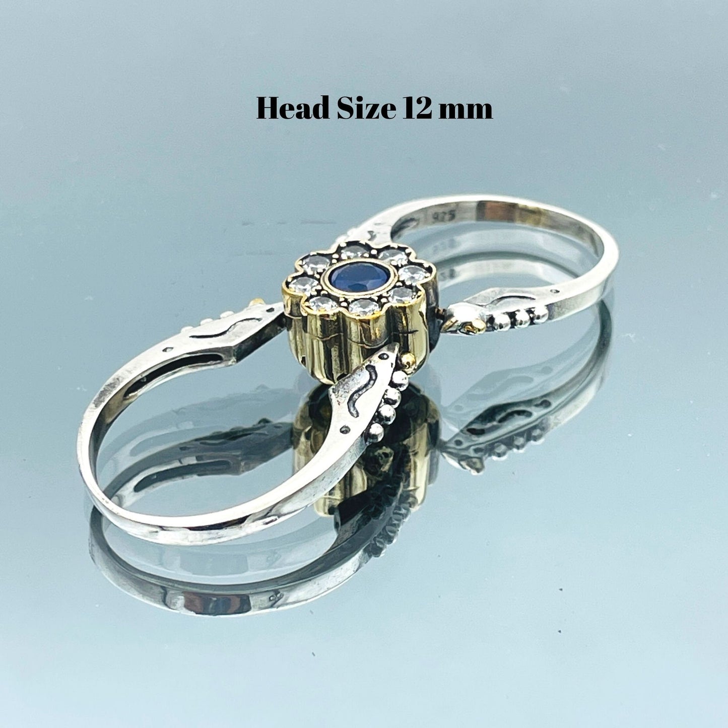 Flower Model Two in a One Stone Ring Women, Natural Alexandrite - Sapphire Stone Reversible Ring, Extraordinary RingAuthentic Ring,Gift Ring