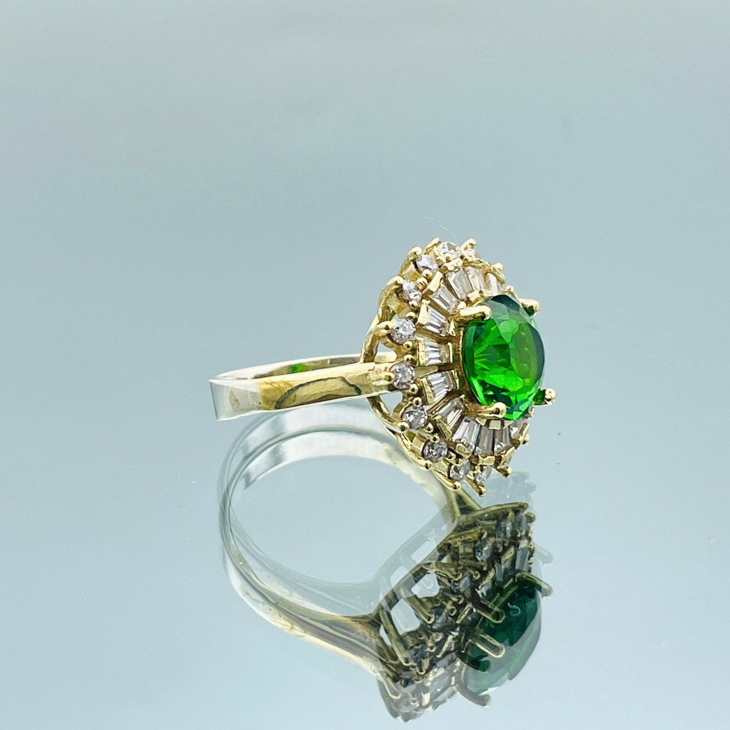 Women Emerald Ring, 925 Sterling Silver, Authentic Ottoman Design Ring, Handmade Gift, Gift For Her, Birthday Gift Wife, Mother Day Gift